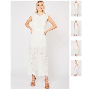Entro eyelet lace jumpsuit NWT - fits like xs